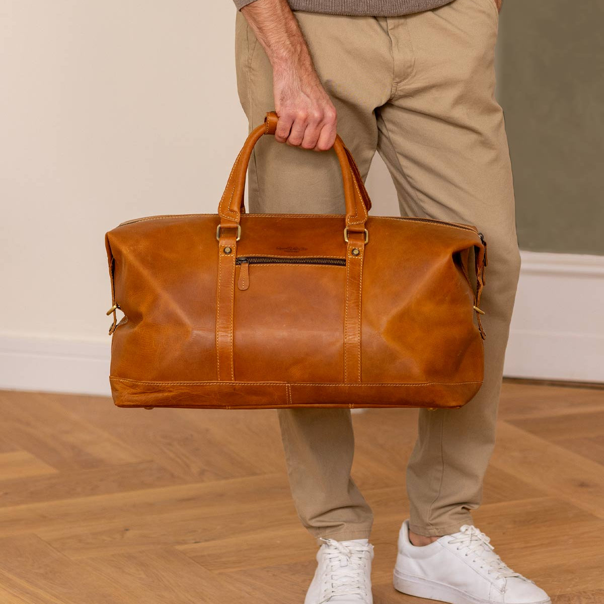 Borsa Da Viaggio In Vera Pelle Pelle Uomo in Valigie e Trolley