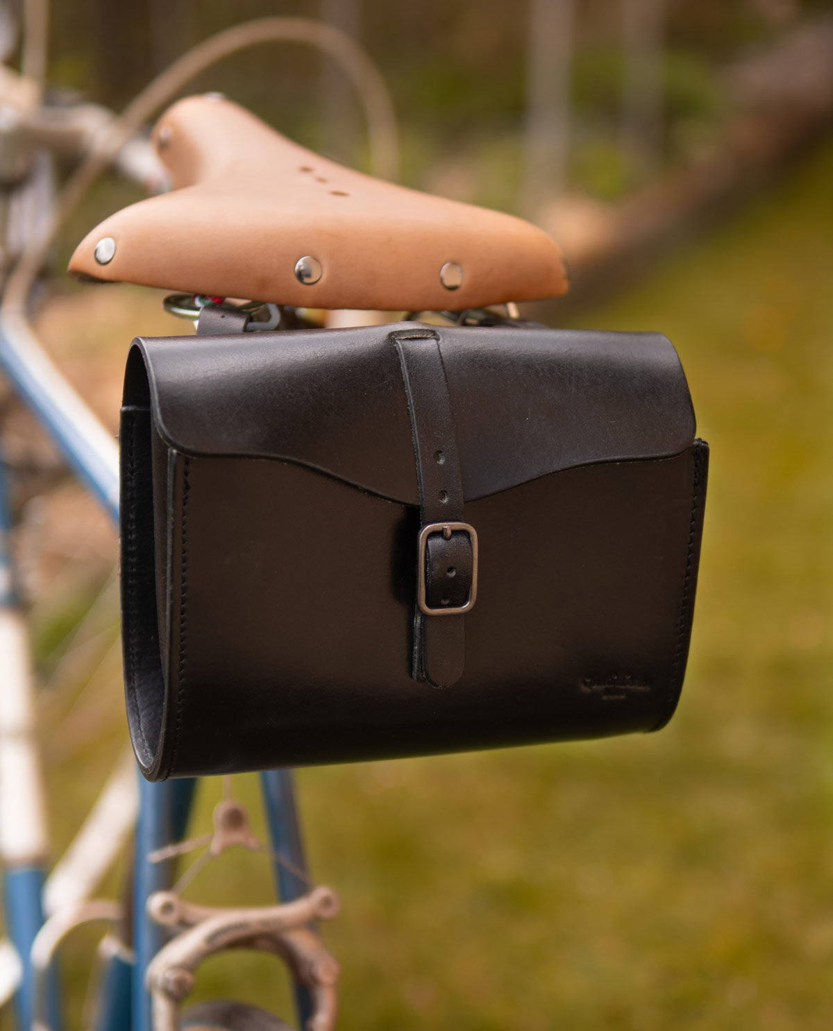 Borsa Per Attrezzi In Vera Pelle Per Bicicletta Nera Verde 5051178529676 Borsa Per Attrezzi In Vera Pelle Per Bicicletta Nera Verde 5051178529676
